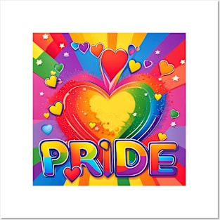 Pride -  Rainbow Heart Explosion I Posters and Art